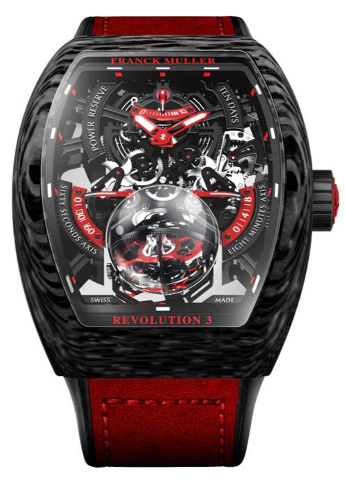 Franck Muller Vanguard Revolution 3 Skeleton Carbon - Red Review Replica Watch Cheap Price V50 REV 3 PR SQT CARBONE NR (ER)